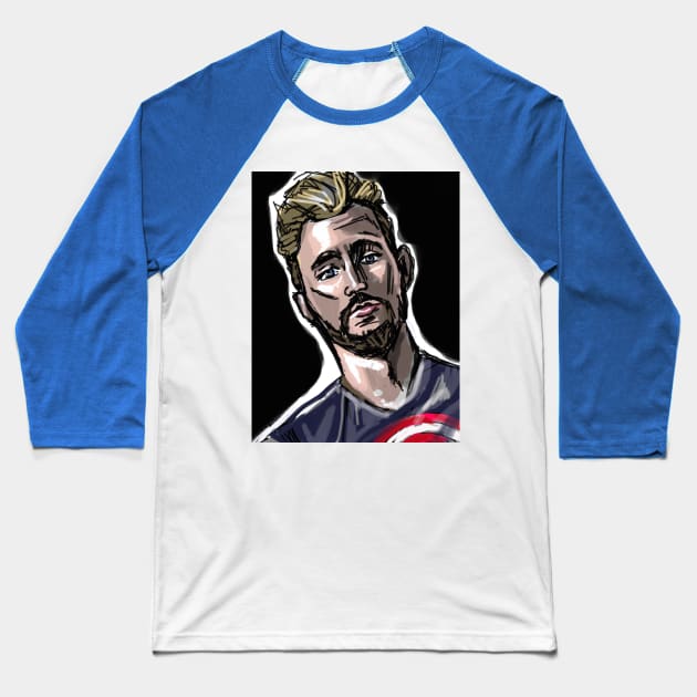 Chris Evans Baseball T-Shirt by Daria Popkova